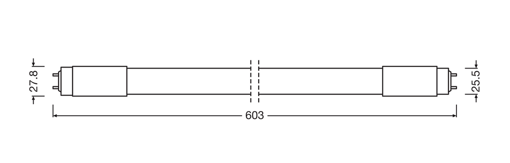 Philips LED Tube T8 60cm 8W 4000K 900 lumens Cool White replaces 18W HF