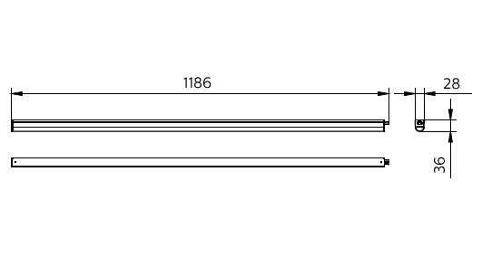 Philips Ledinaire Réglette BN021C LED 20W 3000K 1900 lumens 1186mm Blanc IP20 non-dimmable