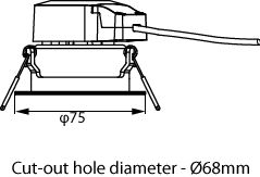 Philips Ledinaire Recessed Spot LED 6W 3000K 500 lumens 36° White IP20 phase-cut dimmable