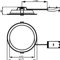 Philips Ledinaire SlimDownlight DN065B G4 LED 12W 1200 lumens 3000K 4000K 6500K White IP20 IP44 Ø175mm