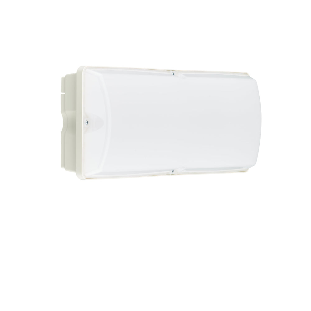 Philips Ledinaire applique murale carrée, LED 6W 4000K, 630 lumens, IP65 IK08, Boîtier en polycarbonate blanc