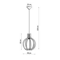 Suspension LED Sollux Lighting avec douille E27, 220-240V, aluminium or mat