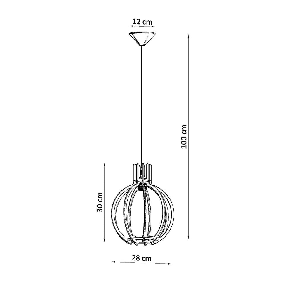 Suspension LED Sollux Lighting avec douille E27, 220-240V, aluminium or mat