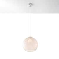Sollux Lighting hanglamp BALL champagne LED fixture with aluminum steel, up to 50W