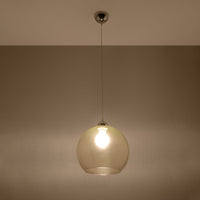 Sollux Lighting hanglamp BALL champagne LED fixture with aluminum steel, up to 50W