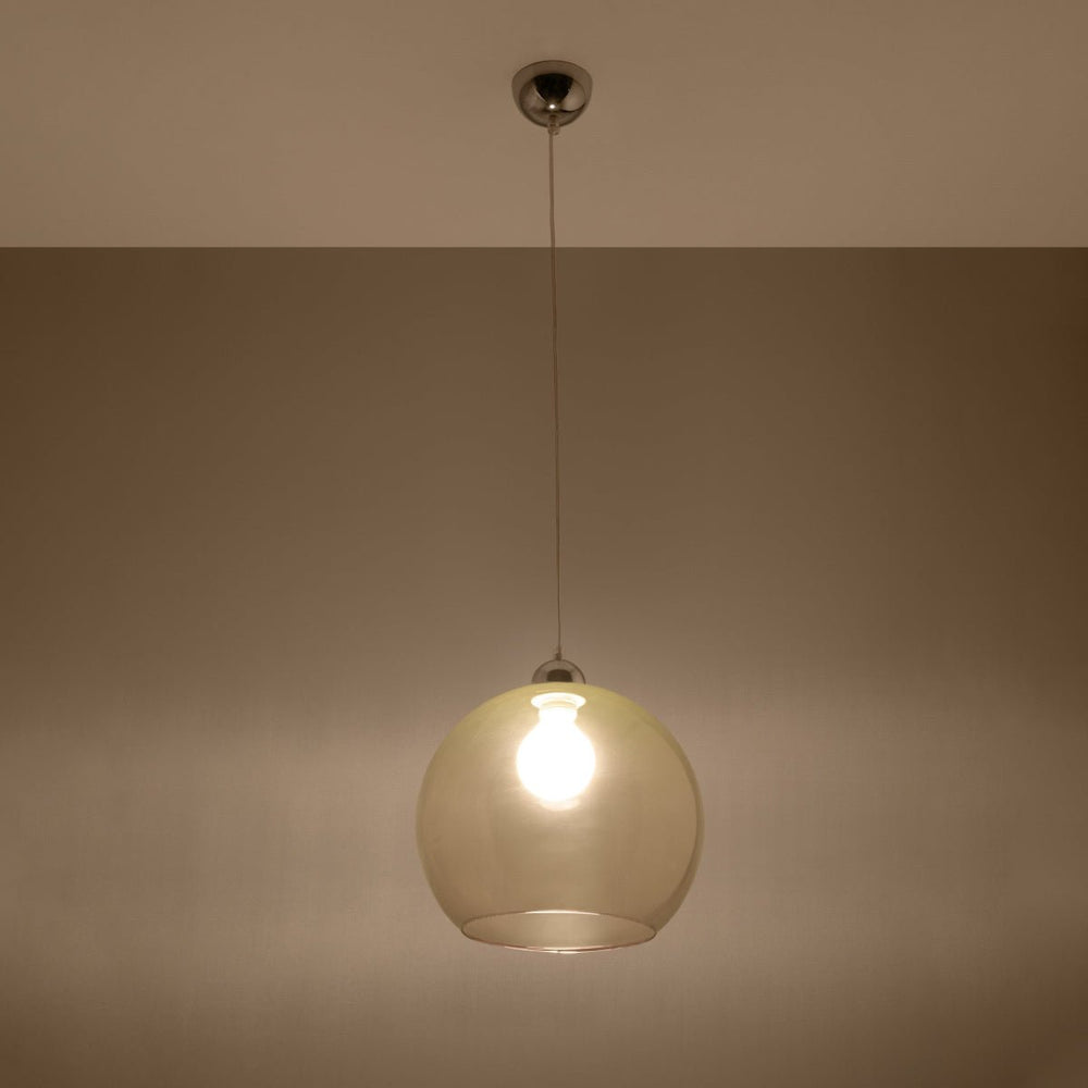 Sollux Lighting hanglamp BALL champagne LED fixture with aluminum steel, up to 50W