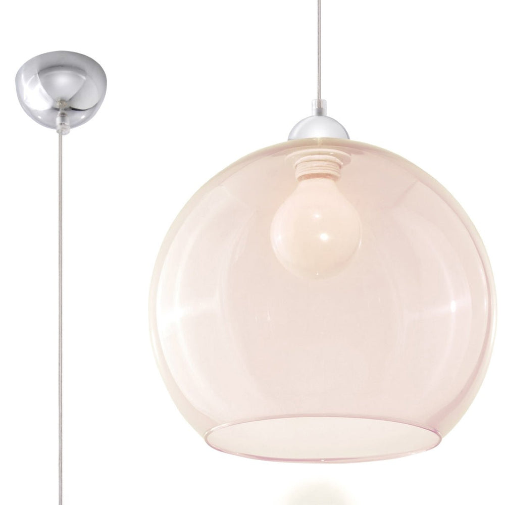 Sollux Lighting hanglamp BALL champagne LED fixture with aluminum steel, up to 50W