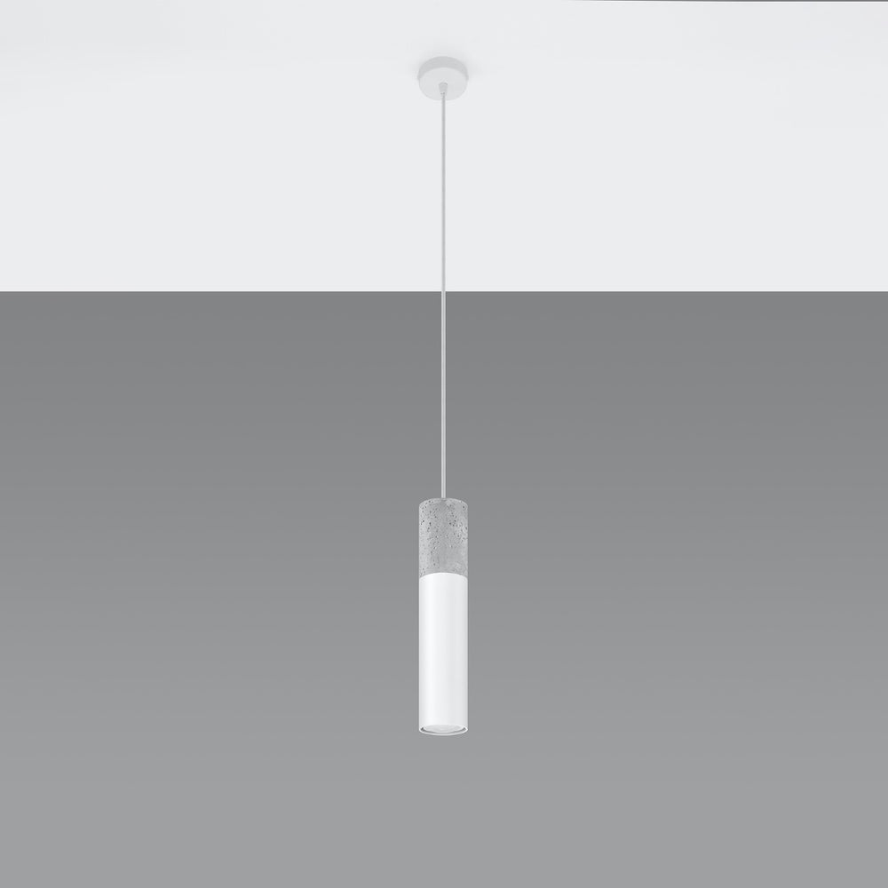 Sollux Lighting LED pendant lamp white concrete BORGIO GU10 socket
