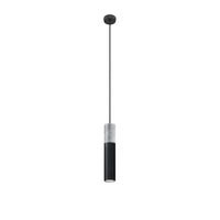 Led pendant lamp black concrete borgio with E27 socket by Sollux Lighting