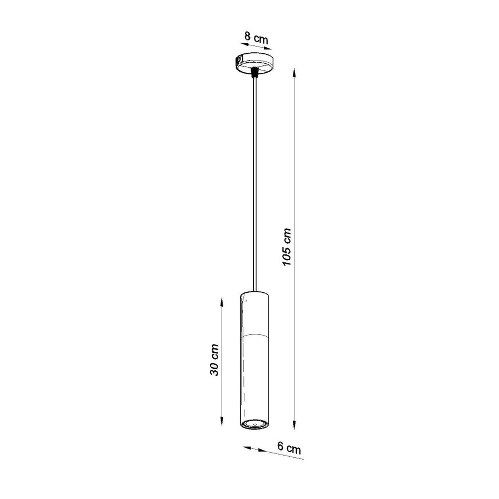 Led pendant lamp black concrete borgio with E27 socket by Sollux Lighting