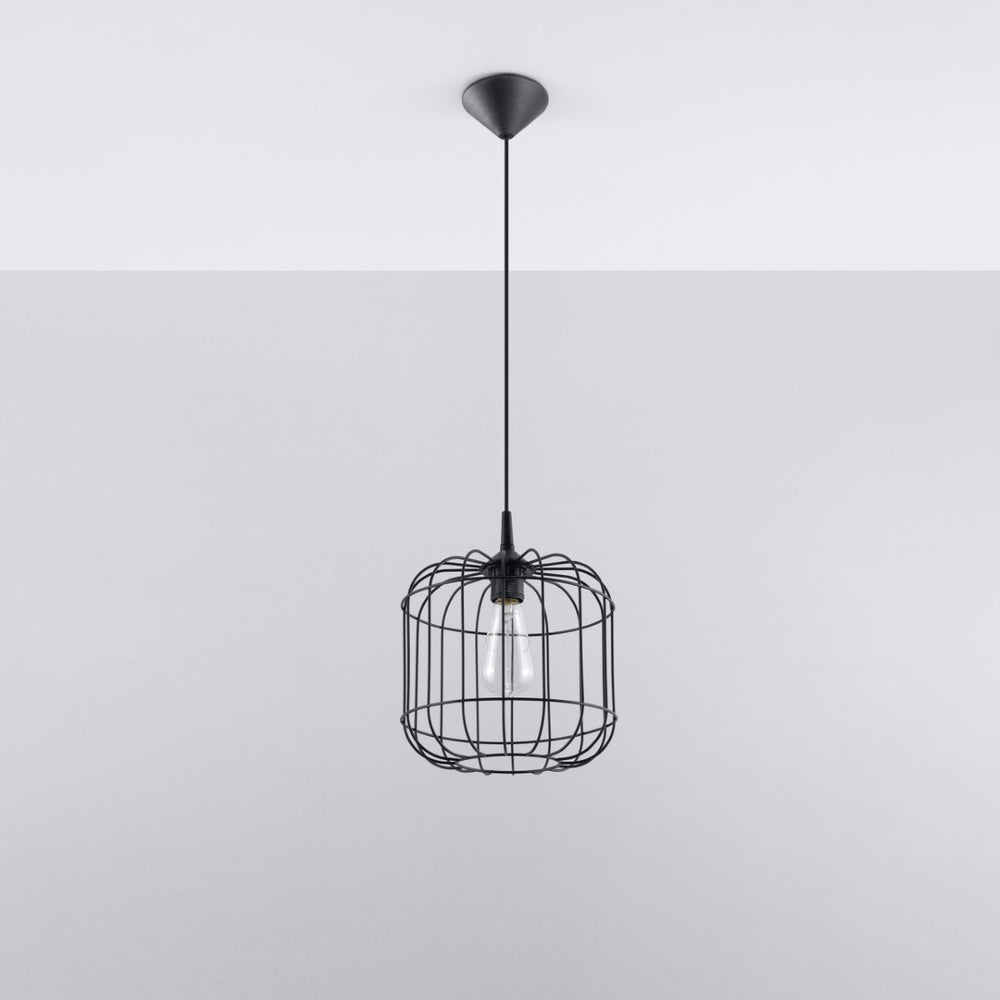 Sollux Lighting celta black LED pendant light 50W, 220-240V, matte gold finish