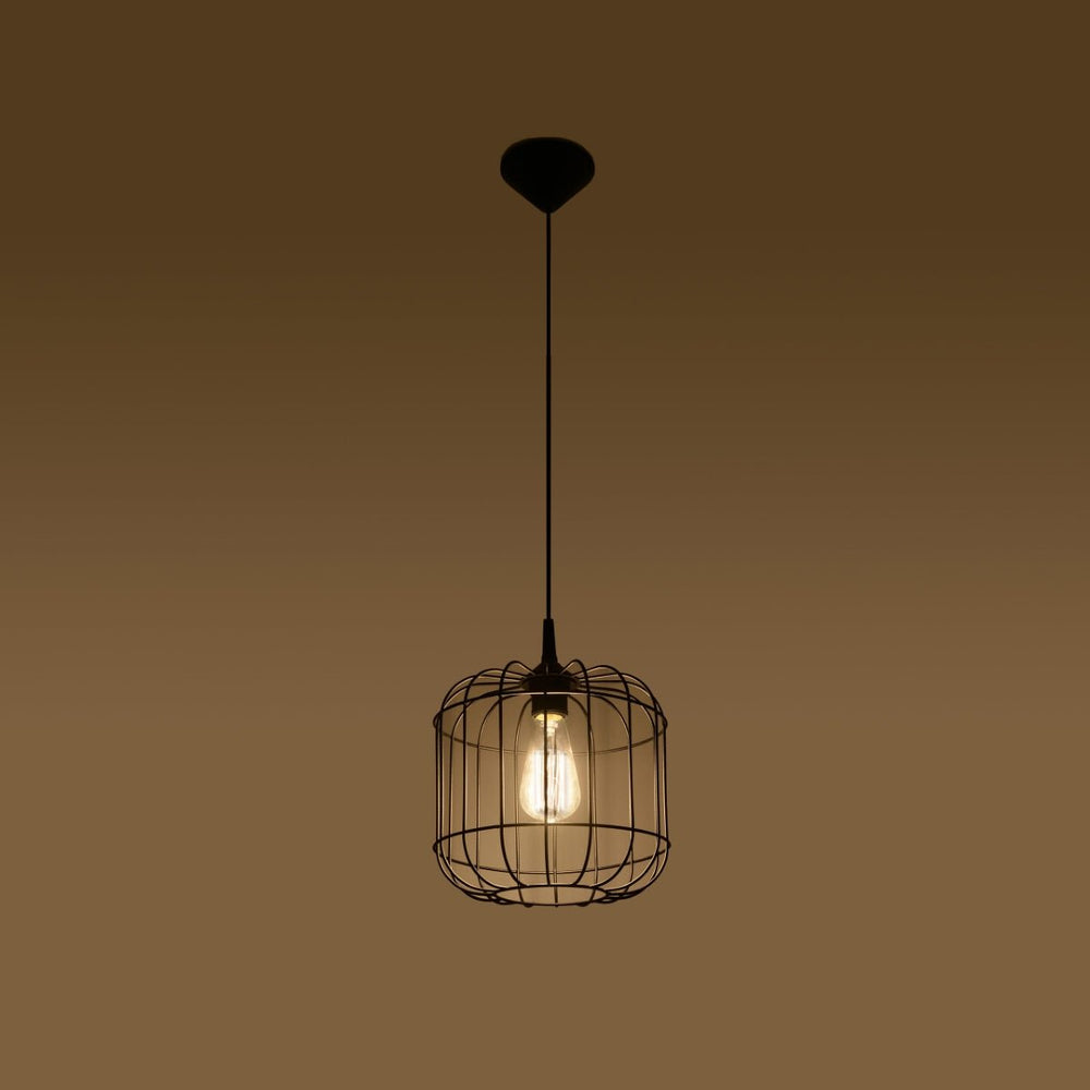 Sollux Lighting celta black LED pendant light 50W, 220-240V, matte gold finish