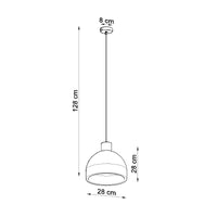 Damaso LED pendant light by Sollux Lighting - matt gold, IP20, 220-240V