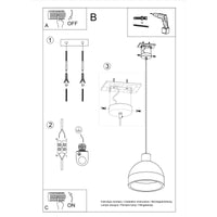 Damaso LED pendant light by Sollux Lighting - matt gold, IP20, 220-240V