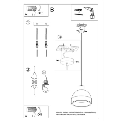 Damaso LED pendant light by Sollux Lighting - matt gold, IP20, 220-240V
