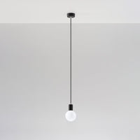 Sollux Lighting hanglamp EDISON zwart LED lamp 50W 220-240V AC CRI 80-89
