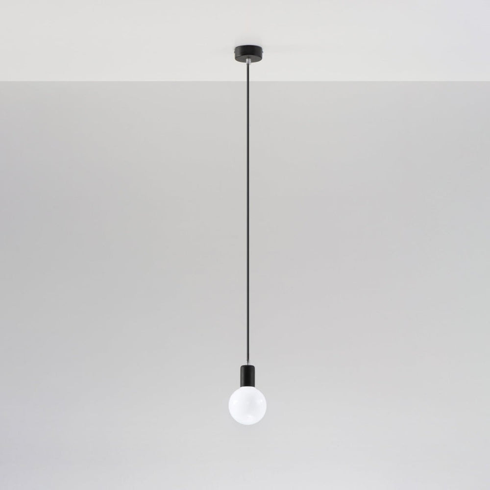Sollux Lighting hanglamp EDISON zwart LED lamp 50W 220-240V AC CRI 80-89