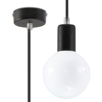 Sollux Lighting hanglamp EDISON zwart LED lamp 50W 220-240V AC CRI 80-89