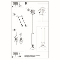 Sollux Lighting Lagos LED pendant lamp with GU10 fitting and E27 compatibility