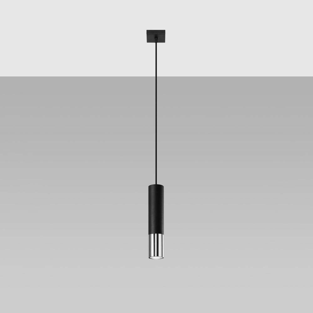 Sollux Lighting LED pendant light black chrome with GU10 socket