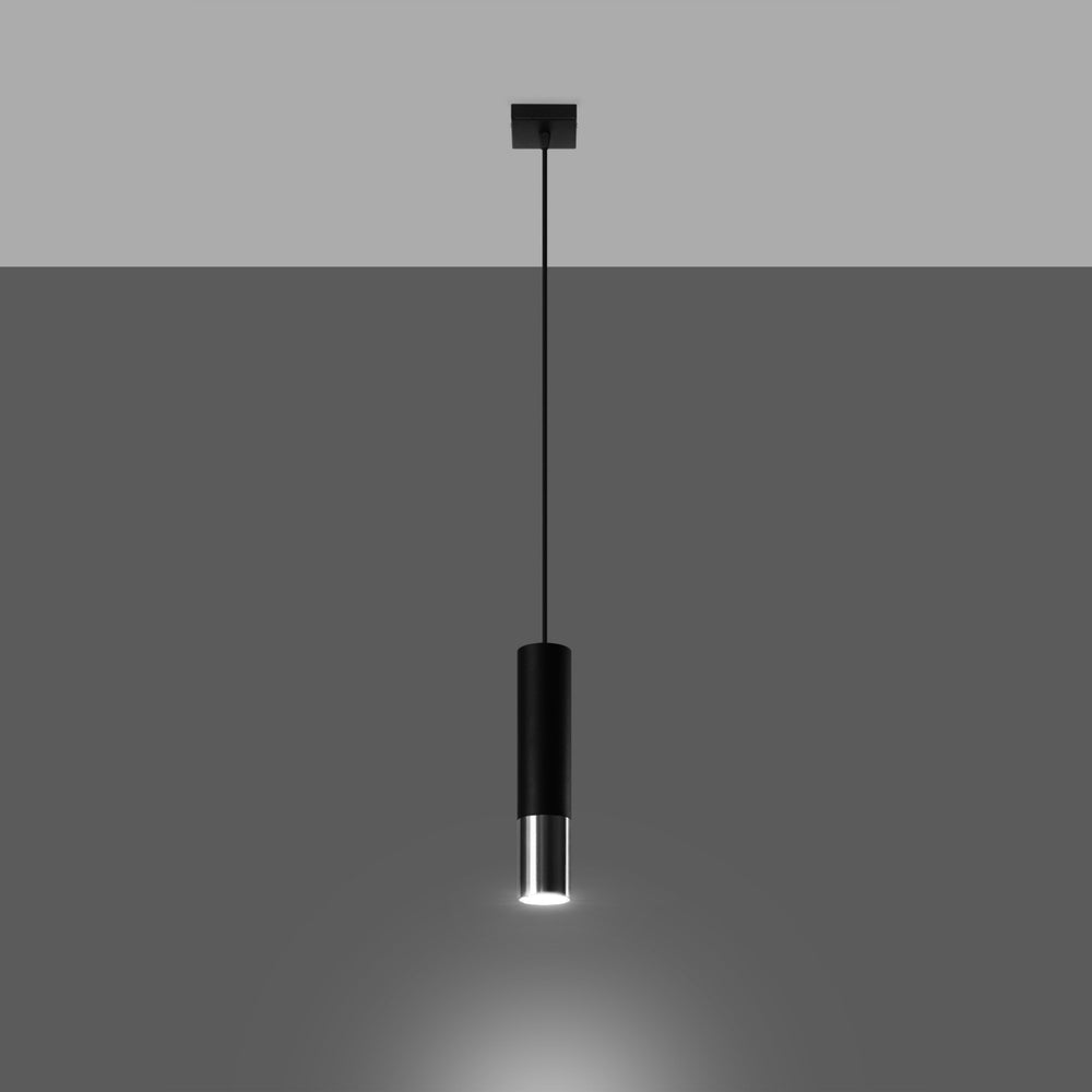 Sollux Lighting LED pendant light black chrome with GU10 socket