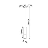 Sollux Lighting LED pendant light black chrome with GU10 socket