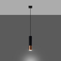 Sollux Lighting LED hanglamp zwart koper loopez with E27 fitting and 50W max wattage