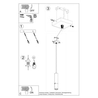 Sollux Lighting LED hanglamp zwart koper loopez with E27 fitting and 50W max wattage