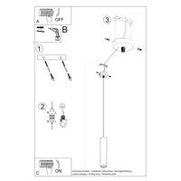 Sollux Lighting Luvo 1 LED pendant lamp with concrete shade 300mm