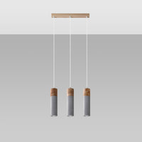 Led pendant light beton wood zane with gu10 fitting by sollux lighting