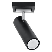 Sollux Lighting Direzione LED ceiling spotlight with GU10 fitting, black silver, IP20