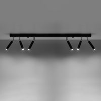 LED plafondspot zwart EYETECH with 6 x G9 sockets by Sollux Lighting