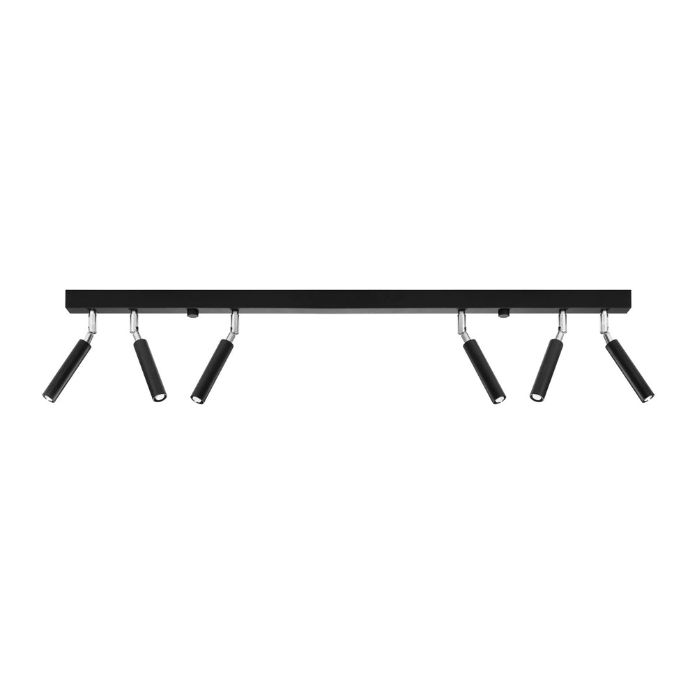 LED plafondspot zwart EYETECH with 6 x G9 sockets by Sollux Lighting