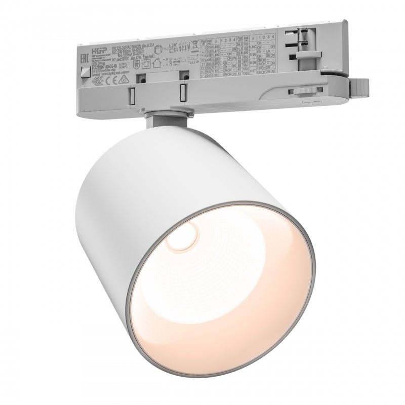 Spectrum Artemida Maxi LED downlight blanc 42W 3000K >90 CRI 4500 lumen IP20 montage sur rail 3 phases