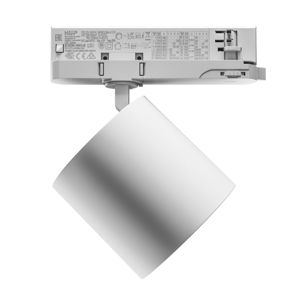 Spectrum Artemida Maxi LED downlight blanc 42W 3000K >90 CRI 4500 lumen IP20 montage sur rail 3 phases