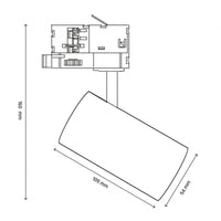 Spot à rail Spectrum Andromeda Prime 8W 6000K 800 lumens 25° noir IP20 éclairage CCT