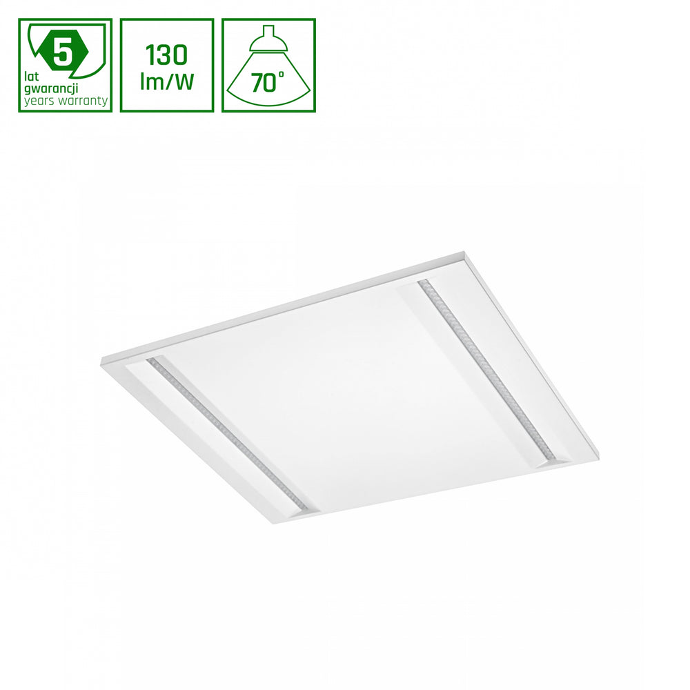 Panneau LED Spectrum Algine line 230V 44W 5700 lumen 4000K 600x600mm IP20 couleur blanche pour éclairage de bureau