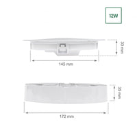 Spot encastré 2 en 1 Spectrum Algine 12W 150 lumen blanc chaud 3000K IP20 rond pour montage au plafond et au mur