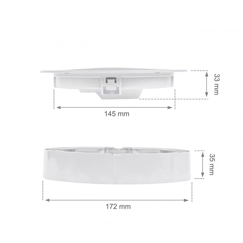 Spot encastré 2 en 1 Spectrum Algine 12W 150 lumen blanc chaud 3000K IP20 rond pour montage au plafond et au mur