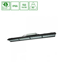 Suspension LED Spectrum Halls Line 200W noir, 4000K, 30000 lumens, dimmable, IP66, angle de 90°, éclairage industriel