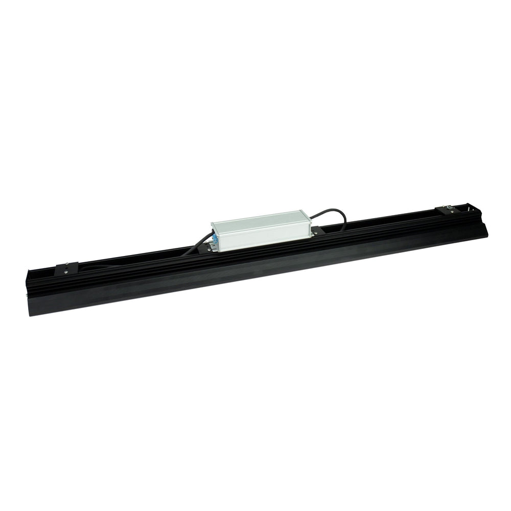 Suspension LED Spectrum Halls Line 200W noir, 4000K, 30000 lumens, dimmable, IP66, angle de 90°, éclairage industriel