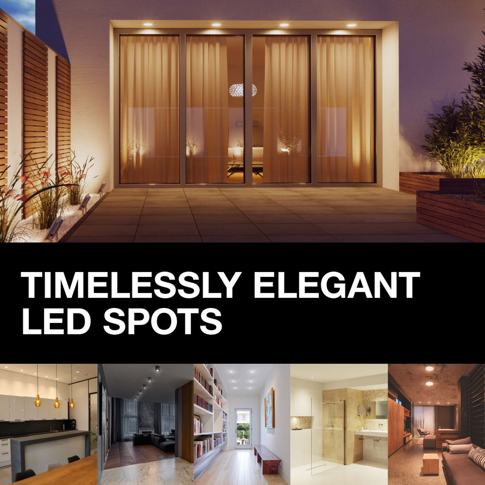 Spot LED Extra-plat Encastré Blanc 8W 4000K 550 lumens 110° Découpe 105mm ×120mm