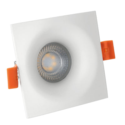 Spot encastré Spectrum LED FIALE V GU10, carré 85mm Blanc, boîtier en aluminium, utilisation intérieure IP20