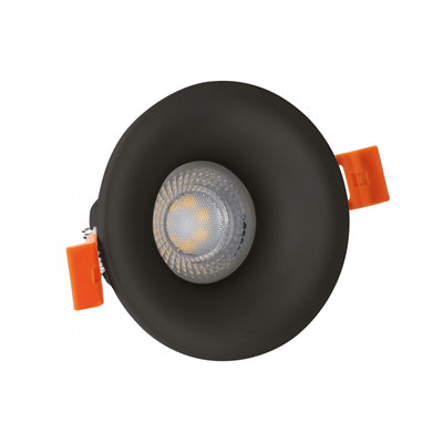 Luminaire encastré rond Spectrum LED GU10 Noir, diamètre 85mm, boîtier en aluminium, IP20, 250V certifié CE