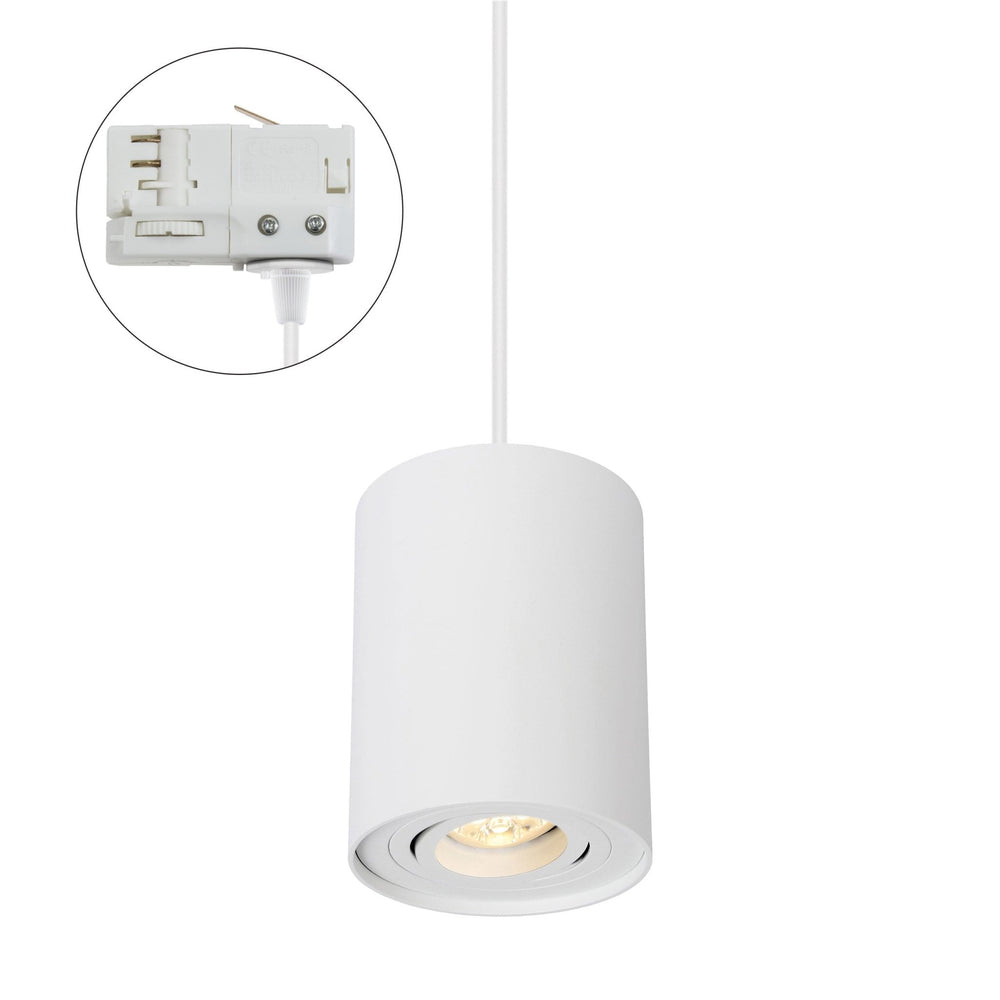 Spectrum CHLOE GU10 blanc rail de 3 phases, réglable, boîtier en aluminium IP20 250V, utilisation intérieure 93x124 mm