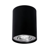Spectrum adjustable GU10 spot, black/silver, IP20 indoor light, 250V, surface mount, aluminum housing