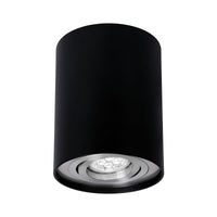 Spectrum adjustable GU10 spot, black/silver, IP20 indoor light, 250V, surface mount, aluminum housing