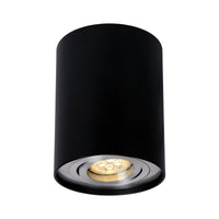 Spectrum adjustable GU10 spot, black/silver, IP20 indoor light, 250V, surface mount, aluminum housing