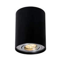 Spectrum adjustable GU10 spot, black/silver, IP20 indoor light, 250V, surface mount, aluminum housing