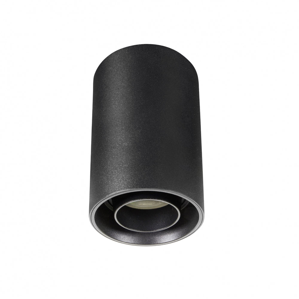 Spectrum Chloe black GU10 spot, adjustable round surface fixture IP20 for indoor lighting